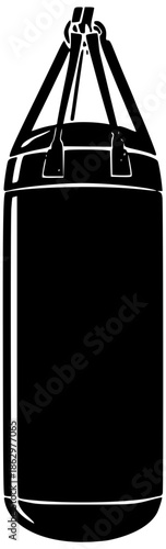 Hanging punching bag silhouette icon
