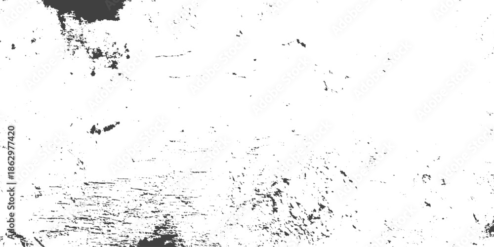 Fototapeta premium Abstract grunge Texture Background, white cement or stone old texture as a retro pattern wall plaster and scratches, Vector Illustration. Black isolated on white, Rust and dirt overlay black and white