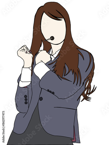 Illustration vector of Kpop fashion stage. idols of Koreans performing. K-pop female fashion idol. female singer who is singing wearing beautiful clothes