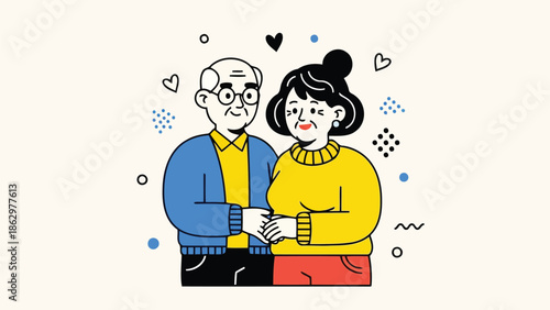 Elderly couple enjoying a moment of togetherness and shared affection