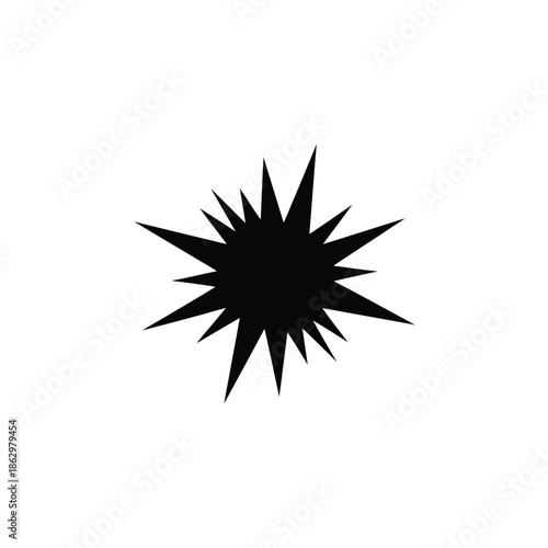 Black Silhouette Starburst Explosion abstract