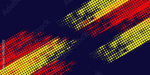 Abstract Red Yellow Halftone Background