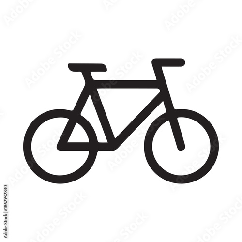 Black Bicycle Silhouette Icon Vector on white background