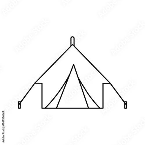 camping tent icon, vector illustration on white background