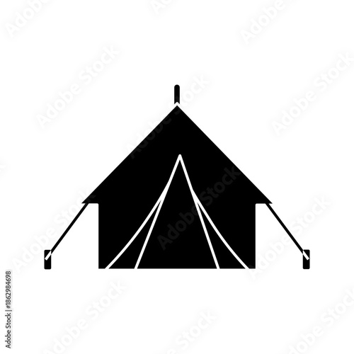 camping tent icon, vector illustration on white background