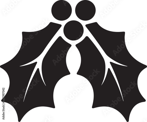 A black and white logo of three people united