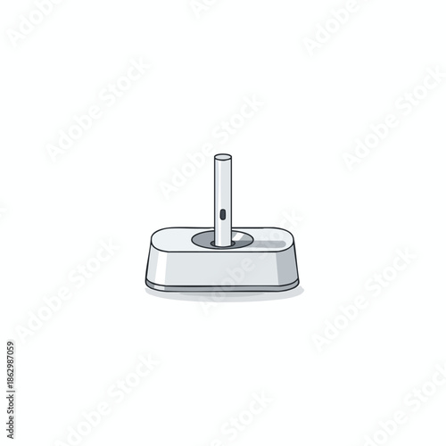An illustration of a white-colored object on a blank, white background