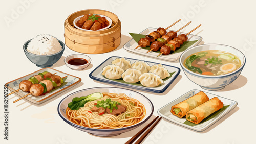 Assorted Chinese cuisine dishes