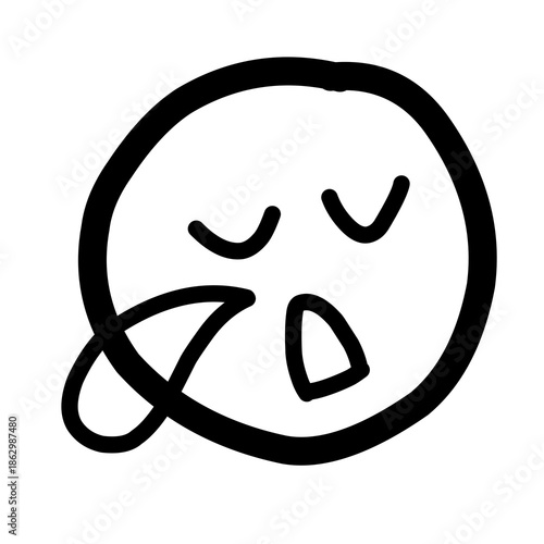 vector illustration of an abstract face when sleep