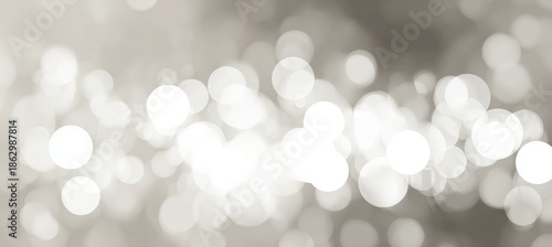 Defocused bokeh white light sparkle background. Copy space for text and advert. Generative AI technology.