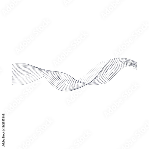 Abstract blue wave background featuring a vector design of digital gradient lines and flowing motion shapes for a modern business technology wallpaper