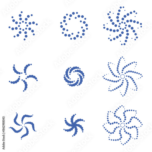 set of vector symbols of zodiac