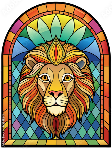 lion real, stained glass style, rainbow color, lion, cartoon, animal, vector, cat, illustration, head, mammal, wild, art, face, tattoo, cute, animals, mane, king, funny, wildlife, mascot, symbol, pred