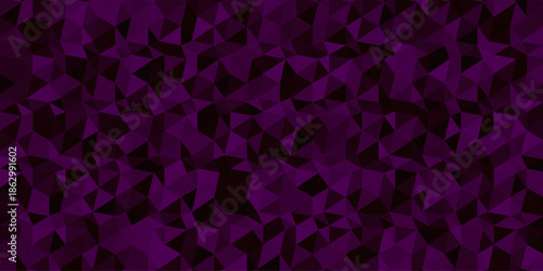 Dark Purple vector shining triangular background. Creative geometric illustration in Origami style with gradient