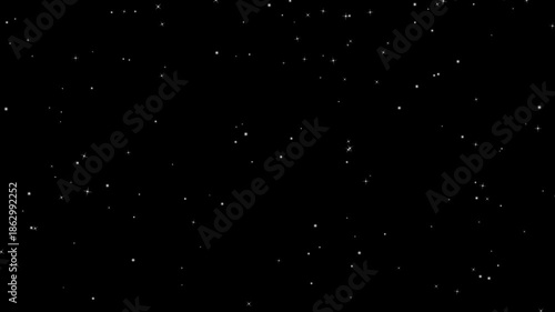 Realistic snowfall animation loop, falling snowflakes isolated on transparent background. Heavy snowfall with alpha channel overlay snow effect 4k video.