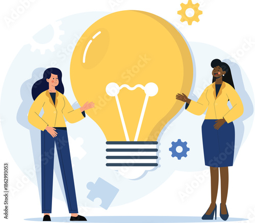 Woman with great idea - Female person coming up with new creative ideas