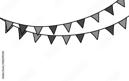 Triangle party flag birthday decoration