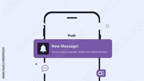 Notification alert on mobile device screen displaying new message