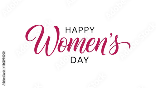 Elegant calligraphy text wishing a Happy Women's Day in a stylish font, celebrating the occasion.