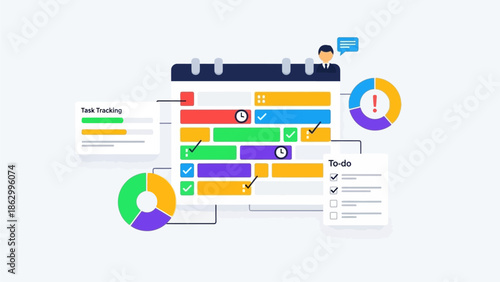 A person analyzing charts and graphs on a digital dashboard from a top-down viewpoint