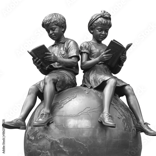 A vintage World War II scene showing soldiers and a young woman as a symbol of humanity and history