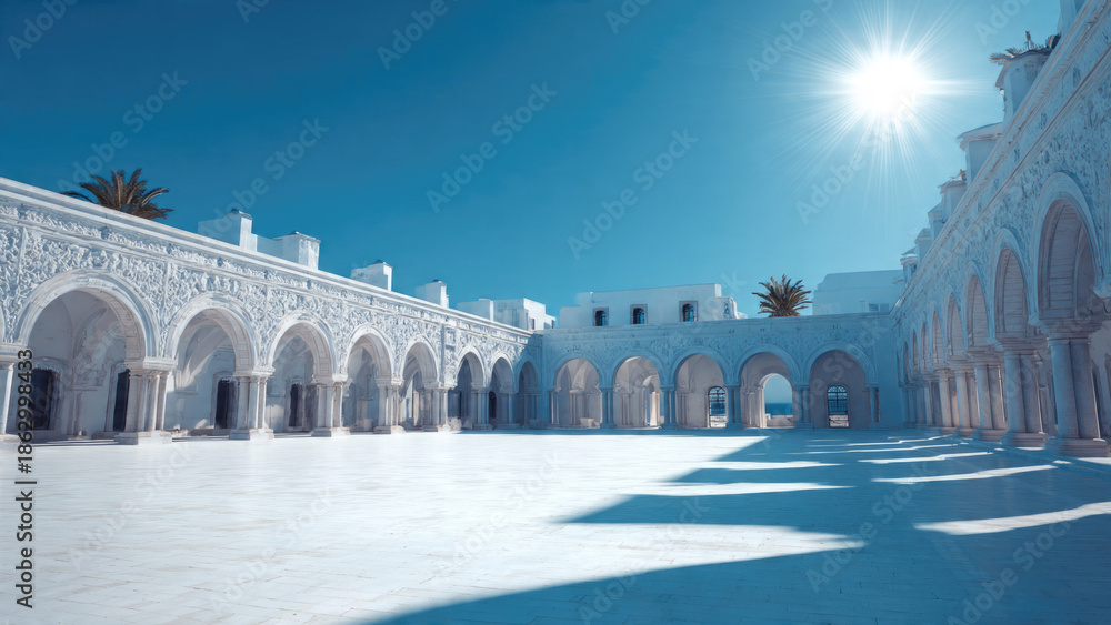 Fototapeta premium Architectural Courtyard in Tunisia
