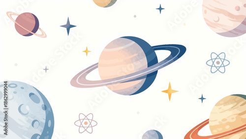 Space planets and stars