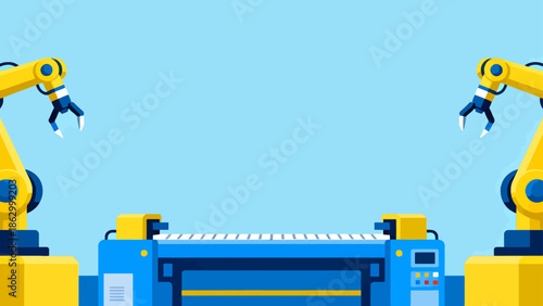 Robotic arms in industrial setting