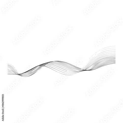 Vector illustration of a book over an abstract blue background with flowing wave lines and a digital gradient motion pattern for a modern technology wallpaper design