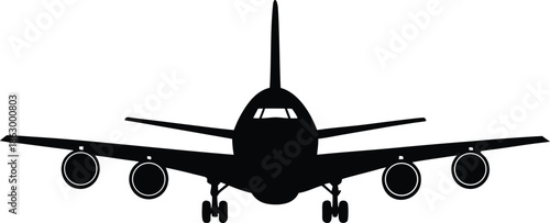 silhouette of airplane