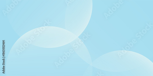 Minimalist banner background, pastel colorful, Light Blue gradations. Circle effect style geometric, abstract background. Vector Illustration
