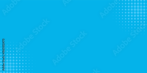 Halftone dots on blue background. Comic pop art style blank layout. Template design for comic book, presentation, sale or web banner. Vector illustration