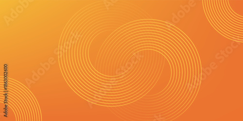 Abstract orange background with circles. Vector illustration