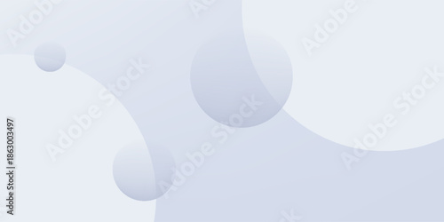 A minimalist abstract background featuring overlapping curves and circular shapes in various shades of gray