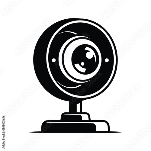 Black and White Webcam Illustration