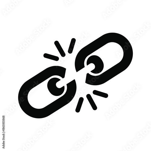 Broken Chain Link Breaking Free