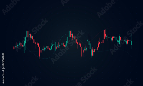 A Forex trading graph and market shares trend background concepts. The final tall green bar with trail signals major market share expansion