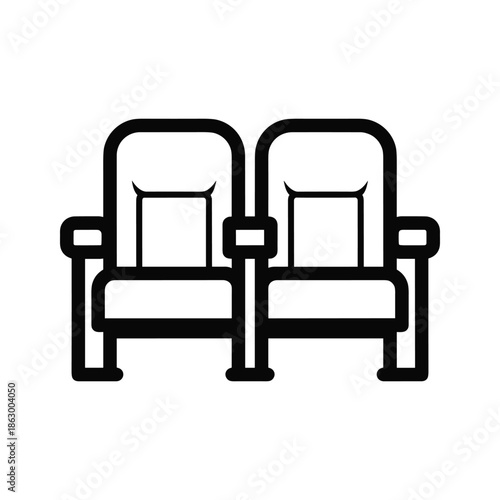 Two armchairs together with armrest