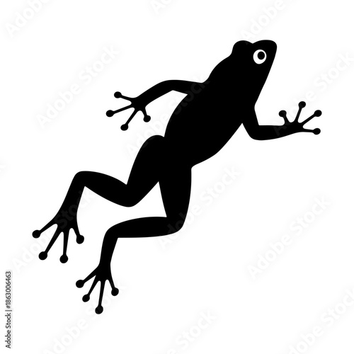 Frog silhouette vector icon