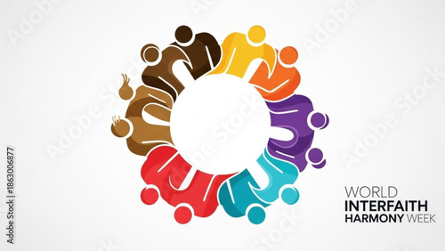 Diverse People Embracing in Circle for World Interfaith Harmony Week