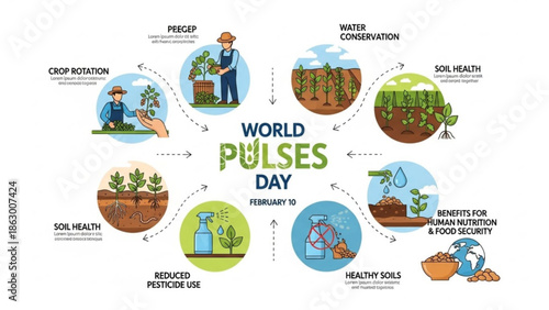 World Pulses Day Infographic Highlighting Global Agriculture and Nutrition