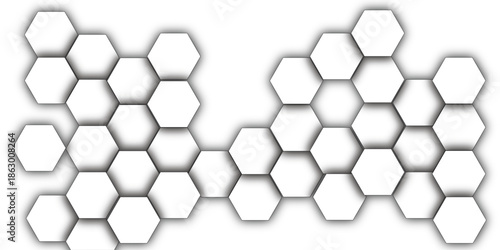 Abstract background with hexagons Abstract hexagon polygonal pattern background vector. Luxury White 3D futuristic honeycomb mosaic white background. Abstract white lines background.