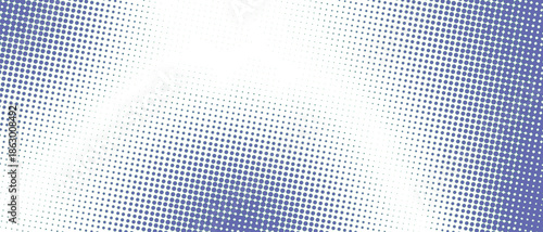 Abstract blue halftone pattern background with white gradient effect
