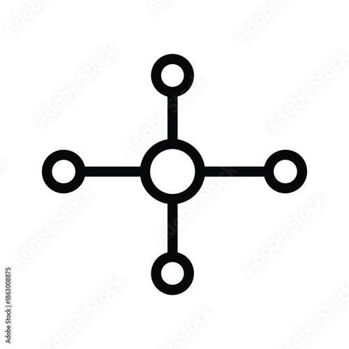 Simple network diagram with central node and connections