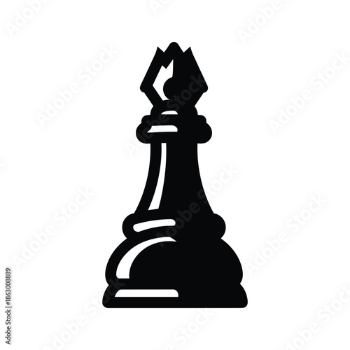 Black chess queen silhouette