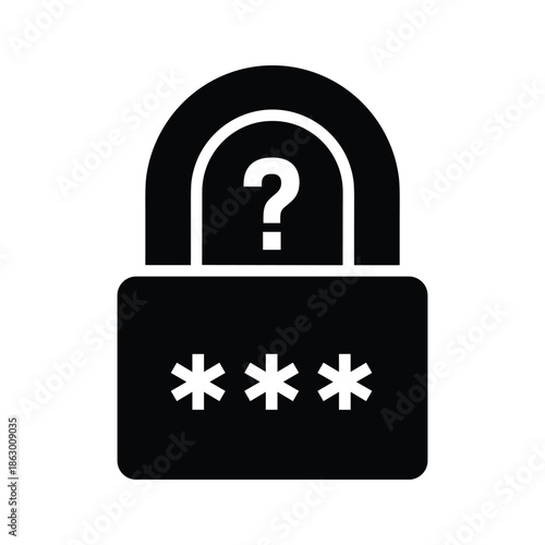 Unknown password lock icon