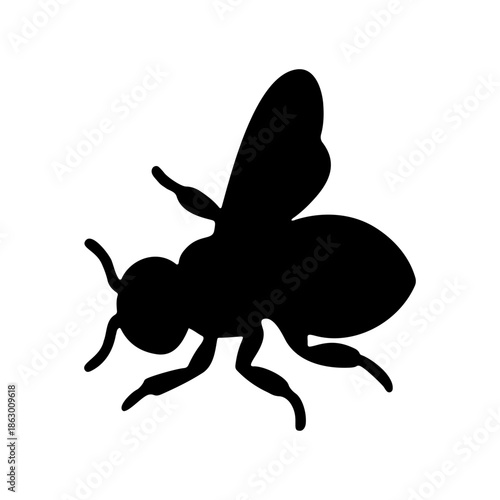 Bee silhouette vector art two