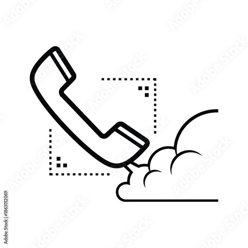 Phone Handset Icon Design Element