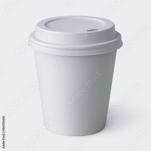 Wallpaper Mural Disposable coffee cup with lid on white background Torontodigital.ca