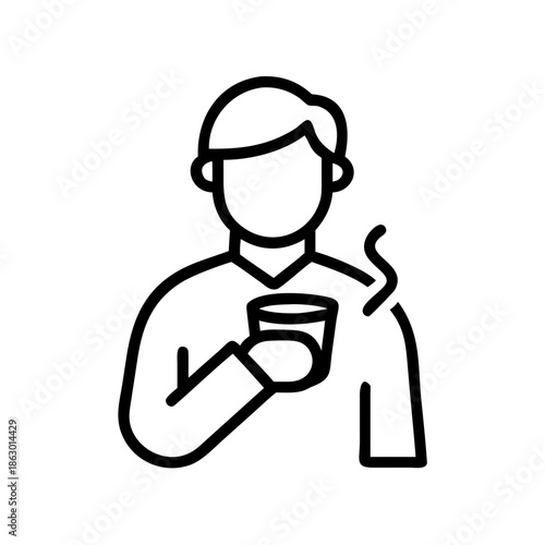 vector of a grandfather and grandson walking hand in hand in the park
